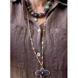 Faceted Earth Mix Moss Agate Biggie Necklace