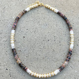 Saya Rhodochrosite & Moonstone Necklace