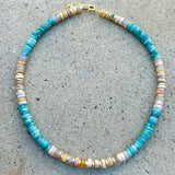 Saya Fire Opals & Blue Opals Necklace