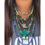 Jaipur African Turquoise & Prehnite Necklace