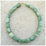 Green Adventurine Oblong Chunky Necklace