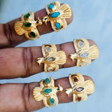Gems Eagle Adjustable Ring