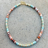 Saya Amazonite & Fire Opal Necklace