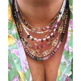 Multi Sapphires & Moonstone (Leo) Necklace