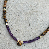 Jaipur Amethyst & Tiger Eye Necklace
