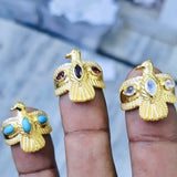 Gems Eagle Adjustable Ring