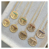 "Mémé" Gold Spinning Menorah Necklace