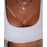 Pave Gothic Initial This Paperclip Necklace