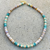 Saya Fire Opals & Blue Opal Necklace