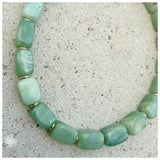 Green Adventurine Oblong Chunky Necklace