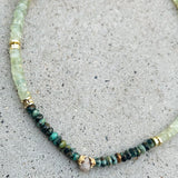 Jaipur African Turquoise & Prehnite Necklace