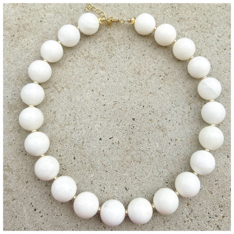 White Coral Mrs Atias Bubble Necklace