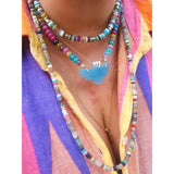 Long Rattle Snake Beaded Necklace
