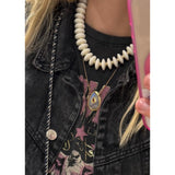 White Coral Cotton Biggie Necklace