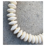 White Coral Cotton Biggie Necklace