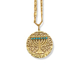 "Mémé" Gold Spinning Menorah Necklace
