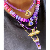 Amethyst Taweez Beaded Necklace