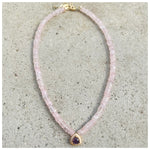 Rose Quartz & Amethyst Liv Necklace