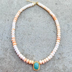 Emma Amazonite Peach Opals Necklace