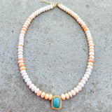 Emma Amazonite Peach Opals Necklace
