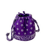 Purple Bandana Mini Bucket Bag