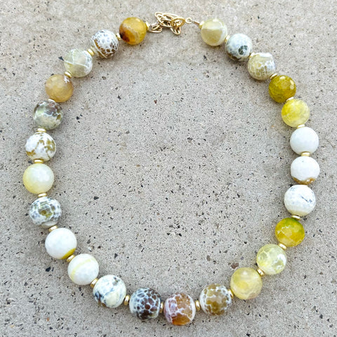 Yellow & White Mrs Atias Necklace