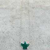 Eagle Malachite & Pave Necklace
