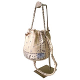 Cream Bandana Mini Bucket Bag