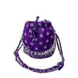 Purple Bandana Mini Bucket Bag