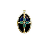 King Henry Black Onyx Green Onyx Necklace