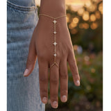 Pulsera de mano de 5 estrellas graduadas 
