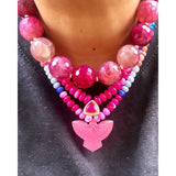 Big Queen Chalcedony & Opals Necklace