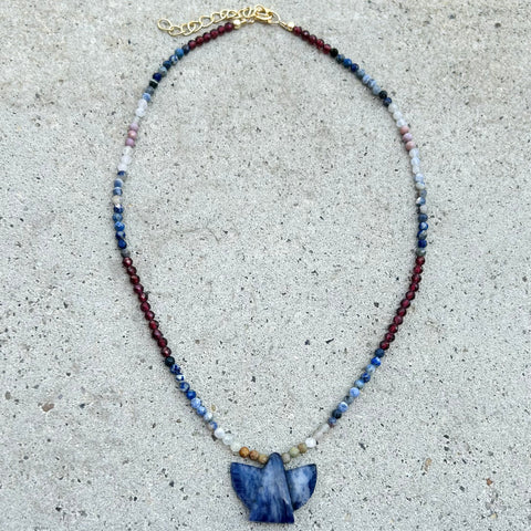 Mini Lapis Thunderbird Necklace