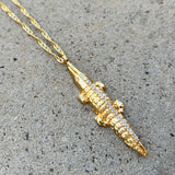 Gold Crocodile Necklace
