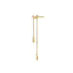 Pave Arch 2 Dangling Chain Stud Earring