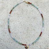 Pastel Mix Grey Diamonds Hamsa Necklace