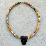 Bagheera Garnet Beige Jasper Necklace