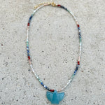 Mini Blue Quartz Thunderbird Necklace