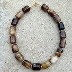 Assorted Brown/Beige Tube Mrs. Atias Necklace