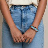 Meenakshi Turquoise Brown Woven Bracelet