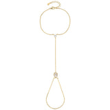 Teardrop and Stud Handbracelet