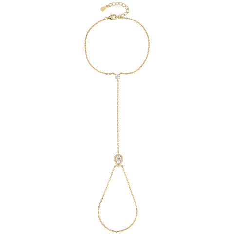 Teardrop and Stud Handbracelet