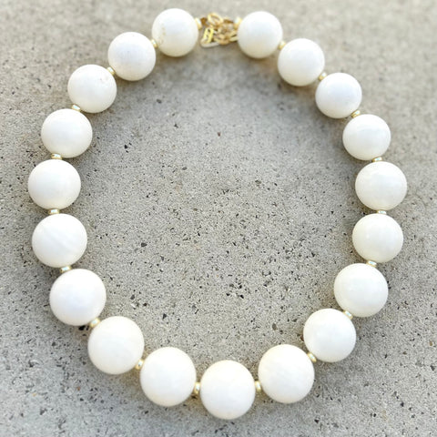 White Agate Biggie Necklace