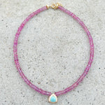 Pink Rubellite & Amazonite Liv Necklace