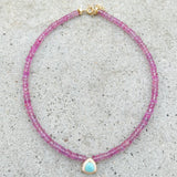 Pink Rubellite & Amazonite Liv Necklace