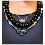 Small Black Onyx Phoenix Necklace