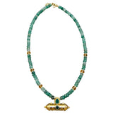 Green Onyx Taweez Beaded Necklace