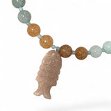Fish Peach Moonstone Assorted Pastel Necklace