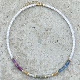 Multi Sapphires & Moonstone (Leo) Necklace