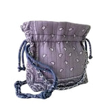 Grey Bandana Trapeze Blue Strap Bag
